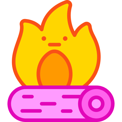 Campfire holidays burning flame icon Campfire holidays burning flame icon