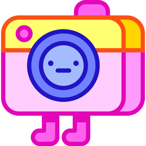 Photo camera electronics technology travel icon