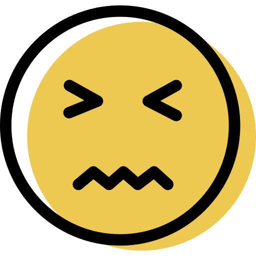 Nervous nervous face emoticon icon