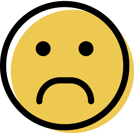 Sad feelings people smiley icon