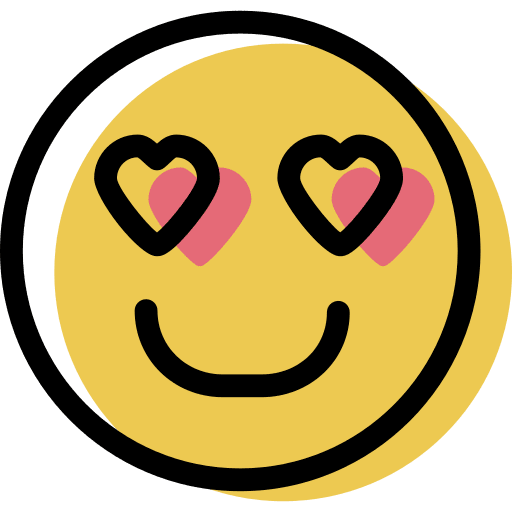 Happy emoticon love smiley icon Happy emoticon love smiley icon