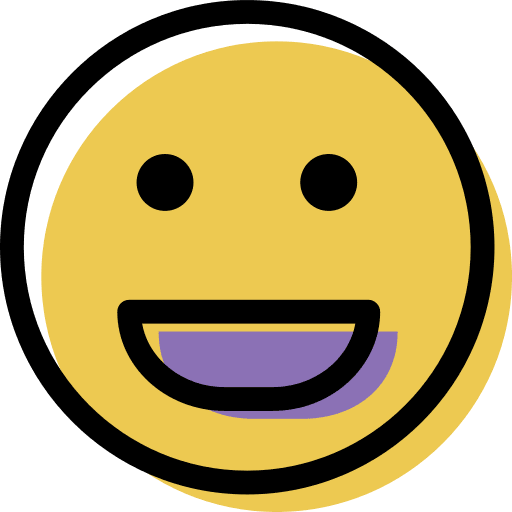 Happy smiling feelings face icon Happy smiling feelings face icon