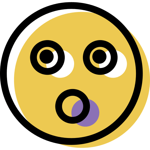 Surprised emoticon interface surprised icon Surprised emoticon interface surprised icon