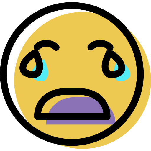 Crying people smiley face icon Crying people smiley face icon