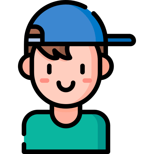 Boy caucasian boy cap icon