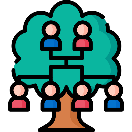Family tree organization chart nodes genealogy icon Family tree organization chart nodes genealogy icon