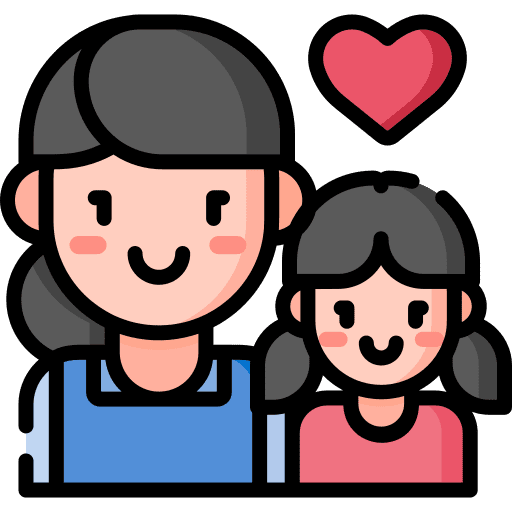 Motherhood children user love icon