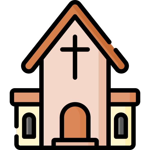 Church faith architecture and city buildings icon Church faith architecture and city buildings icon