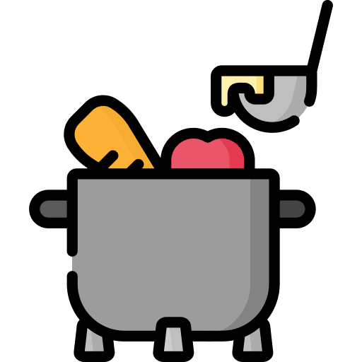 Cooking pot saucepan vegetables food and restaurant icon Cooking pot saucepan vegetables food and restaurant icon