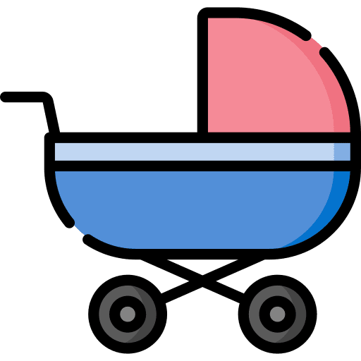 Stroller nursery kid and baby transportation icon Stroller nursery kid and baby transportation icon