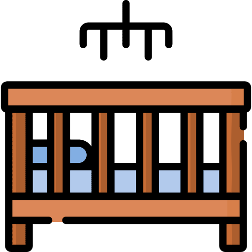 Baby crib baby bed kid and baby cradle icon Baby crib baby bed kid and baby cradle icon