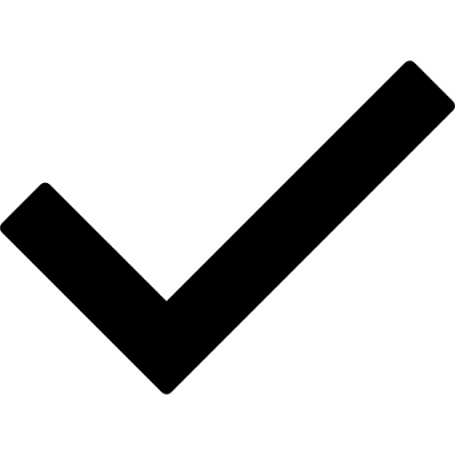 Check mark black outline check mark checked v icon