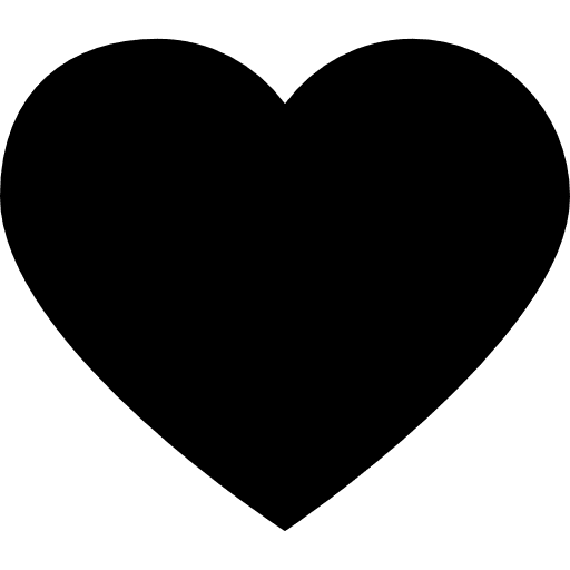 Heart simple shape silhouette twitter like heart shape simple heart icon