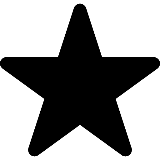 Star in black of five points shape interface symbols black icon