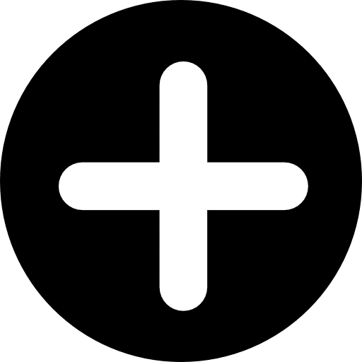 Add button with plus symbol in a black circle basic app google plus sign icon