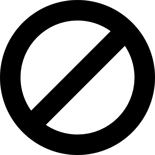 Forbidden sign line limitation circle icon