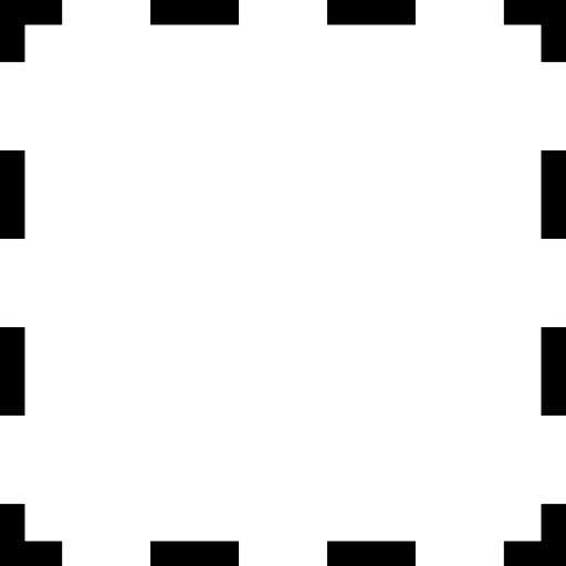 Selection symbol for interface of a square of broken line broken selection select icon