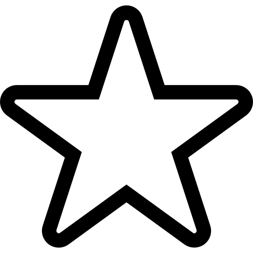 Star outline star five points outline icon