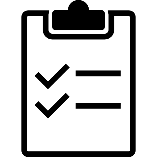 Clipboard variant with lists and checks lists check interface icon