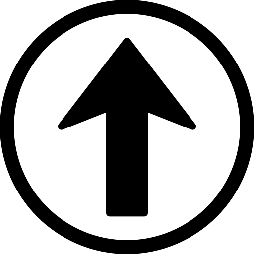 Arrow up in a circle ascending ascendant arrow icon