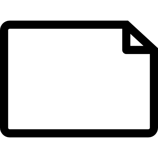 Document empty horizontal page horizontal corner interface icon