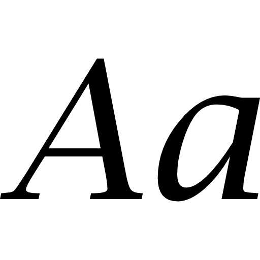 Font typographical writing letter icon