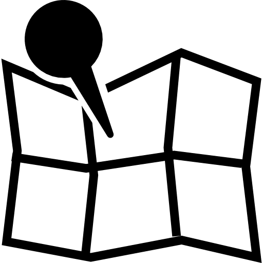 Locator on an open folded map open map map placeholder icon