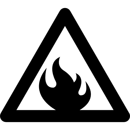 Warning flammable sign warning flame sign flammable sign icon