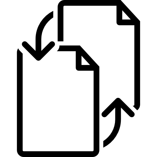Documents exchange symbol migrate exchange icon