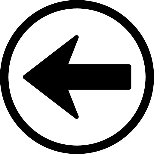 Back navigational arrow button pointing to left navigational navigation basic app icon
