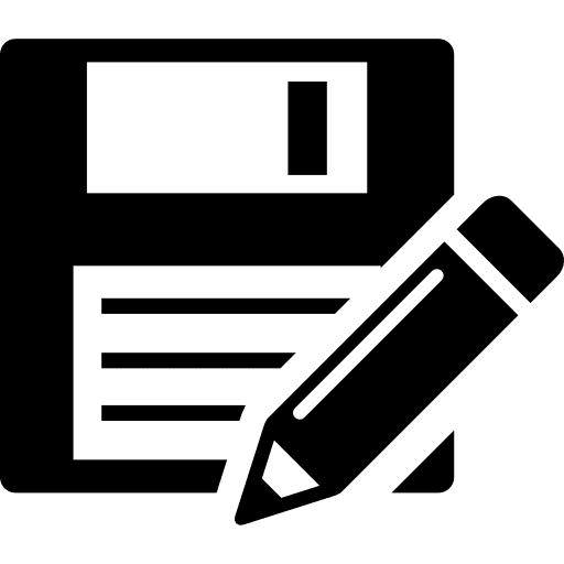 Floppy diskette with pen floppy diskette interface floppy disk icon