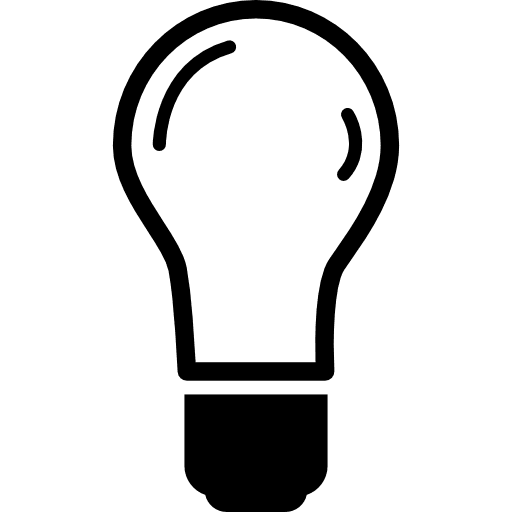 Lightbulb on lightbulbs basic app light icon