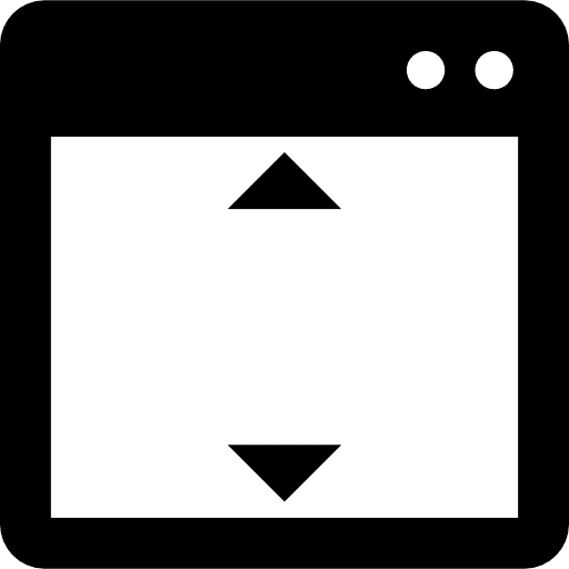 Open window with height adjustment website open window height adjustment icon