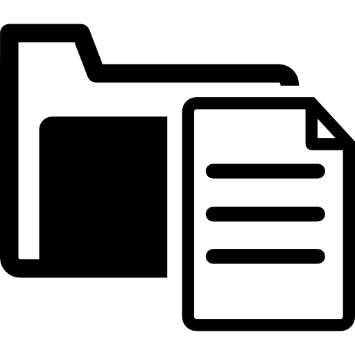 Folder with a document page document page basic app icon