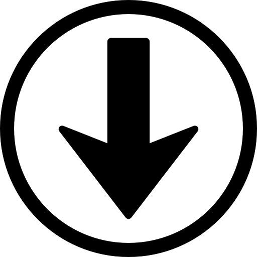 Navigation arrow down button arrows low direction icon