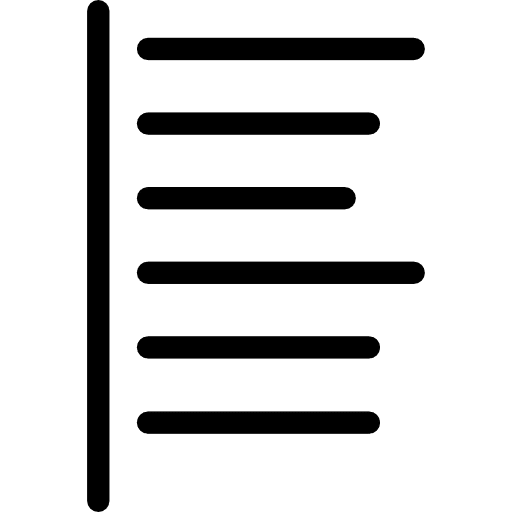 Text align left left lines basic app icon