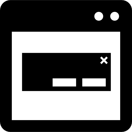Window of dialog window interface basic app icon