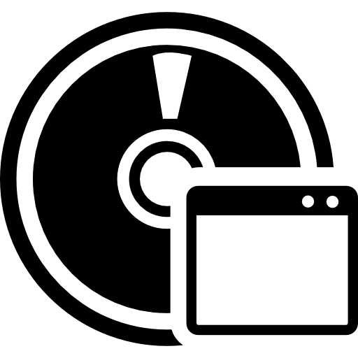 Cd with open window disc interface open window icon