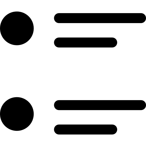 List in bullet form lists list listing icon