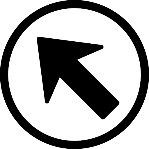 Navigation up arrow to the left upper left direction arrow left icon