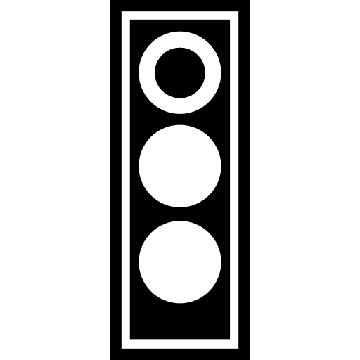 Traffic light in red signal signs traffic stop icon