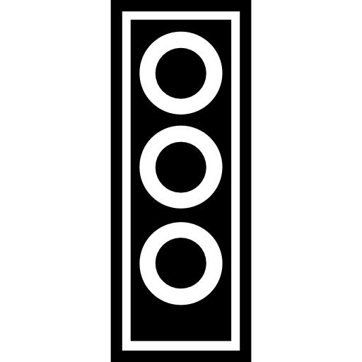 Traffic light silhouette variant road lights stop icon