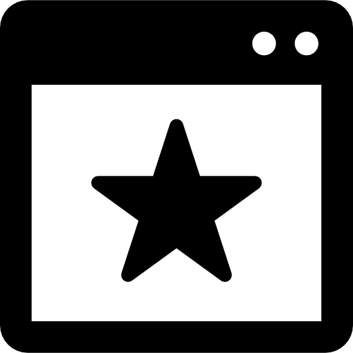 Open window with star symbol windows star shape window icon