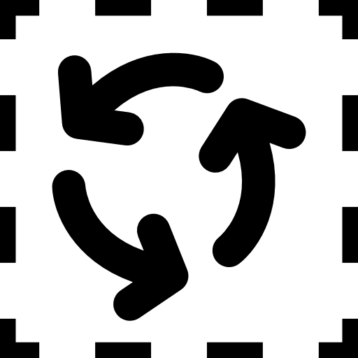 Recycle symbol made of arrows with selection box recycling signs arrow icon