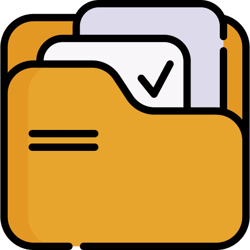 Portfolio cv curriculum vitae files and folders icon