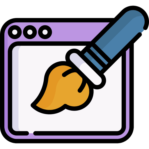 Coding brush electronics art and design icon Coding brush electronics art and design icon