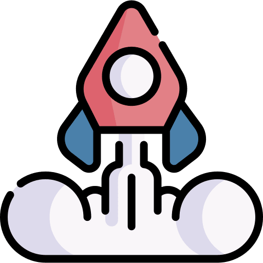 Project start launch business and finance icon Project start launch business and finance icon