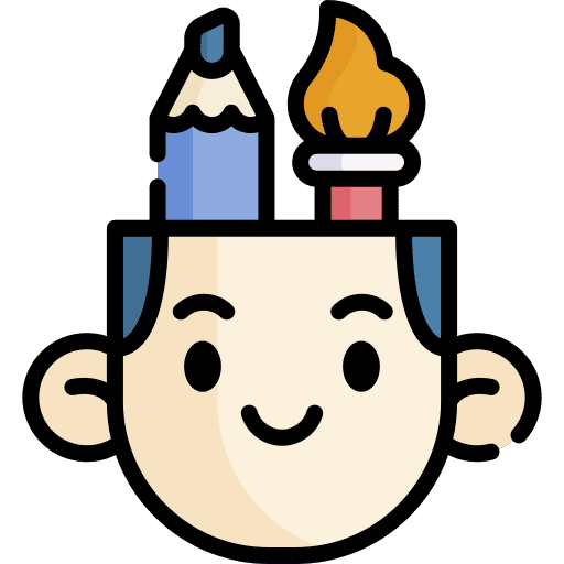 Thinking pencil thinking art and design icon Thinking pencil thinking art and design icon