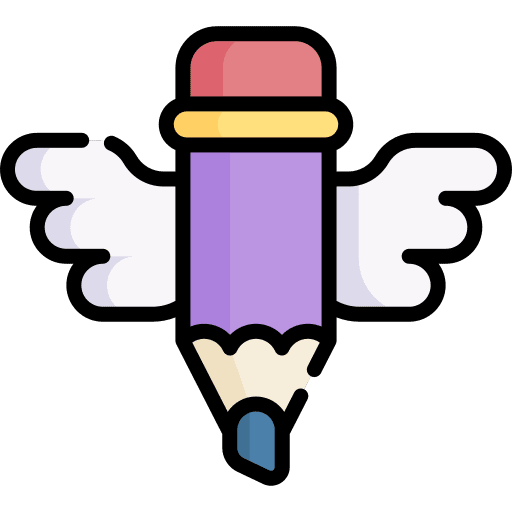 Pencil draw creative wing icon Pencil draw creative wing icon
