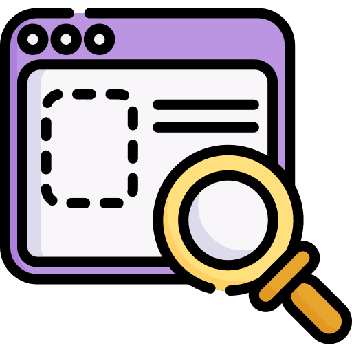 Research seo and web research monitoring icon Research seo and web research monitoring icon